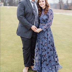 Rebecca Taylor Long-sleeve Floral Silk Maxi Dress